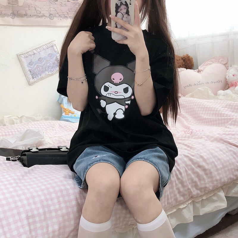    cutiekill-sweet-doll-girl-kuromi-summer-t-shirt-m0014