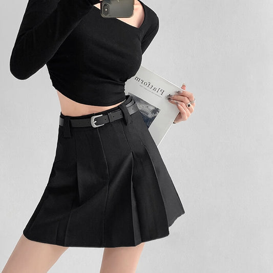 cutiekill-vintage-belt-a-line-skirt-om0105 691