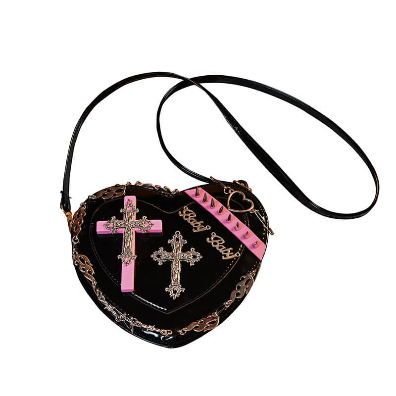 cutiekill-y2k-black-pink-heart-bag-ah0131
