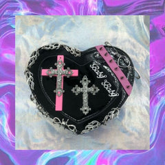 cutiekill-y2k-black-pink-heart-bag-ah0131
