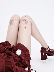 Tattoo Tights With Butterflies , Butterfly Tights , Stockings ,tattoo  Pantyhose 