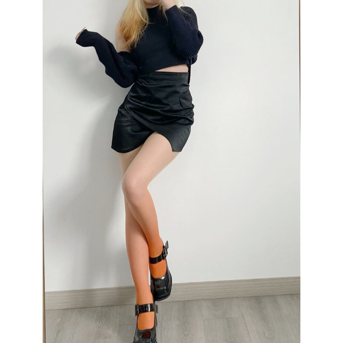 Women Gradient Stockings Niche Style Millennial Y2k Hot Girl Pure