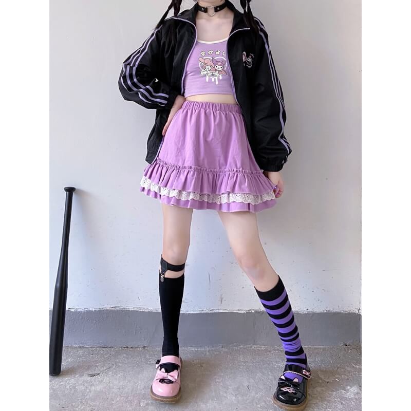    cutiekill-y2k-lolita-kawaii-pink-purple-lace-layered-skirt-c01151