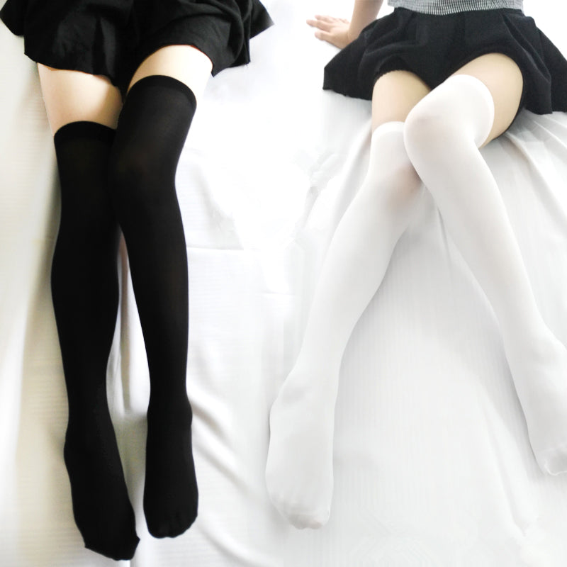 Cosplay black white stockings