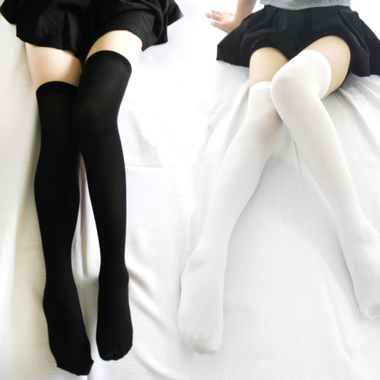 Cosplay black white stockings 800